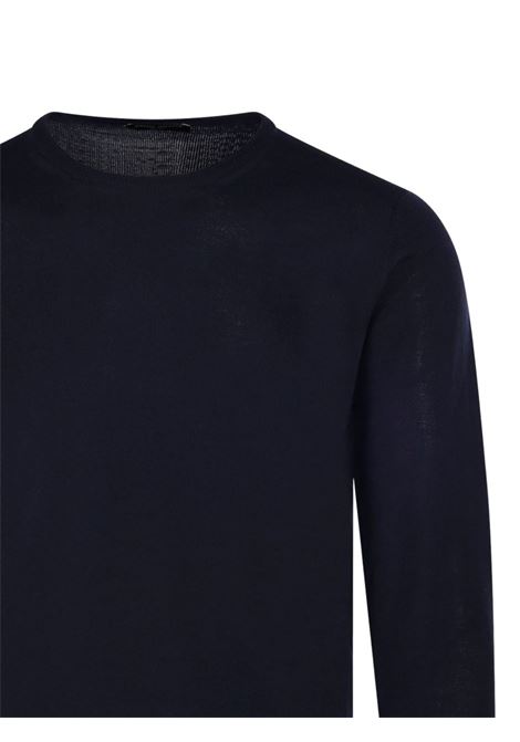 crew-neck sweater man navy ROBERTO COLLINA | 253M01001M0110